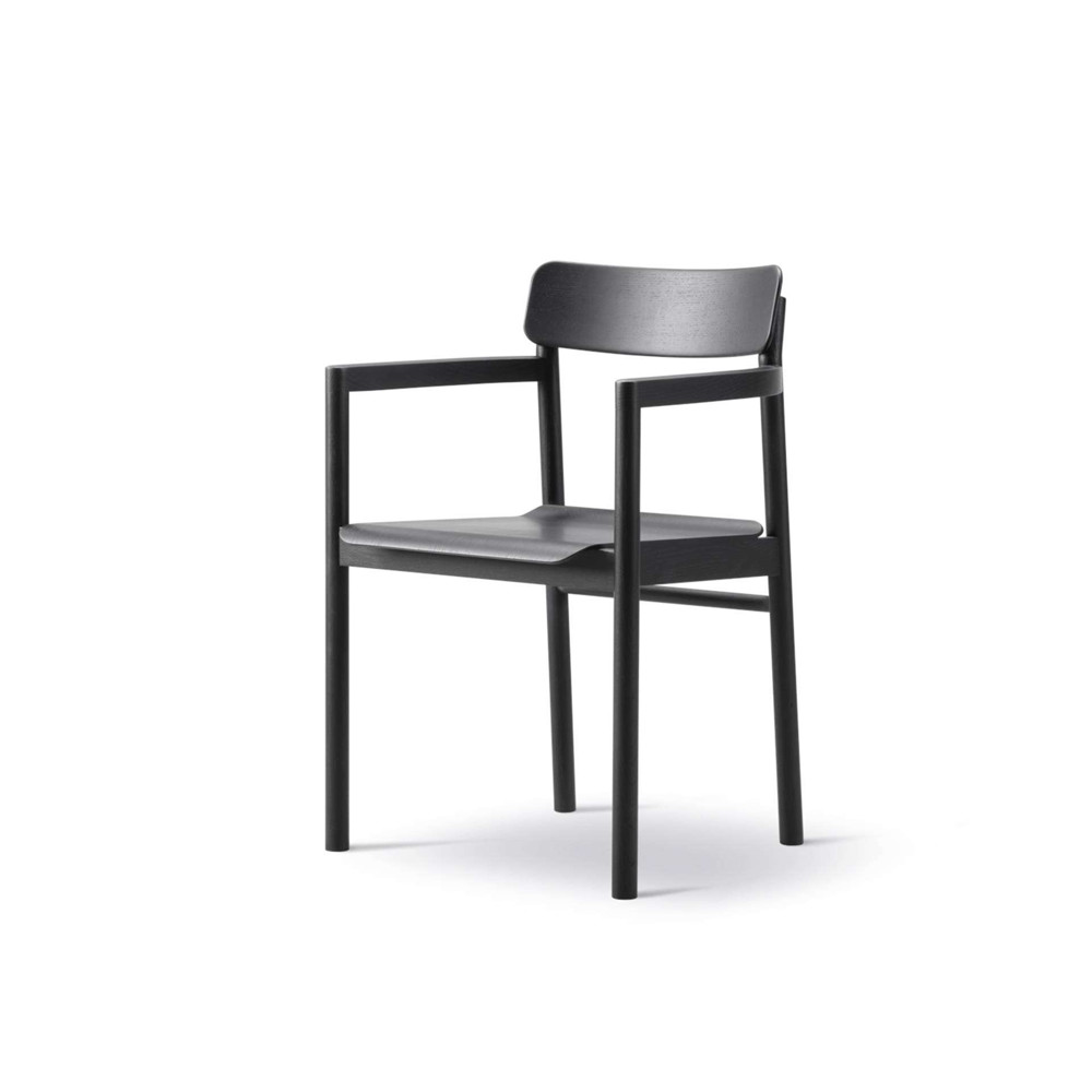 Post Armchair Wood Seat