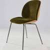 Beetle Veneer Shell Dining Chair - Upholstered Conic Base