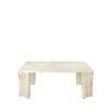 Doric Coffee Table Square Neutral White Travertine