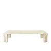 Doric Coffee Table Rectangular Neutral White Travertine