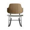 The Penguin Rocking Chair - natural oak solid black ash rocker re-wool 218