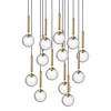 Miira 13 Pendant Optic Clear Small - Brass