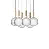 Miira 6 Pendant Optic clear large brass optic clear on
