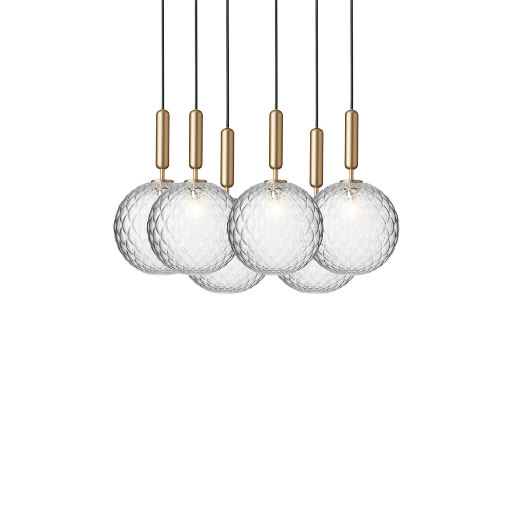 Miira 6 Pendant Optic clear large brass optic clear on