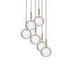 Miira 6 Pendant Optic clear large brass optic clear on