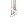 Miira 6 Pendant Optic clear brass optic clear on