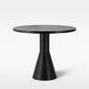 Draft Table Round ø88 dining table black stained ash