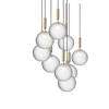 Miira 9 Pendant Brass Optic Clear Glass
