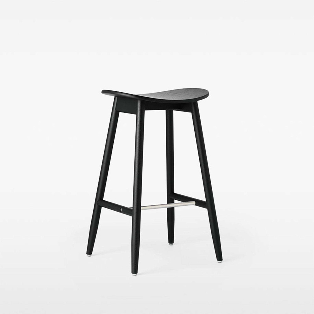 Icha Bar Stool - Black Stained Oak