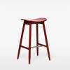 Icha Bar Stool - Red Lacquered Beech