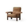 Brasilia Lounge Chair - Walnut dunes camel