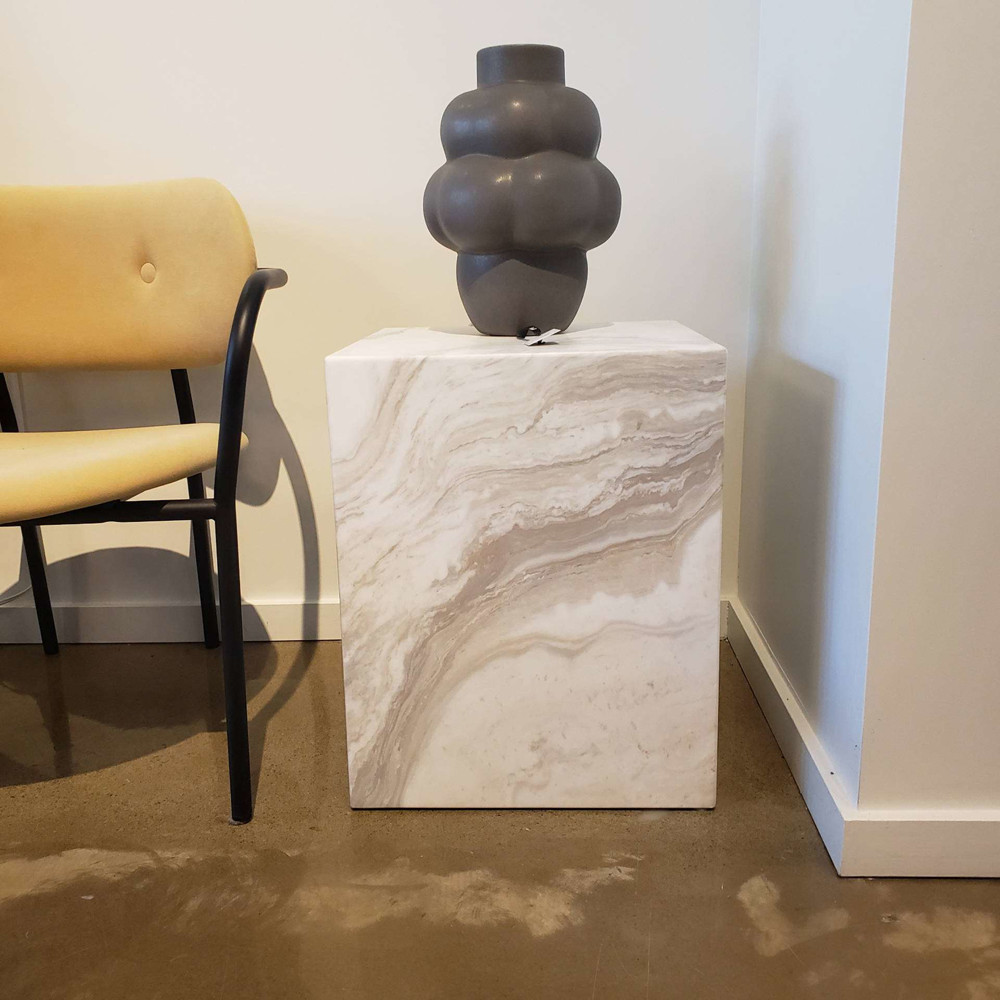 Cubed Plinth Honed Corfu Marble