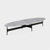 Floema Oval Coffee Table - Grey Emperador marble