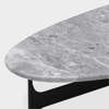 Floema Oval Coffee Table - Grey Emperador marble