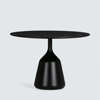 Coin Coffee Table - Black Oak- Black Base
