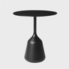 Coin Side Table - Black Laminate - Black Base