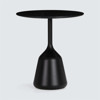 Coin Side Table - Black Oak - Black Base
