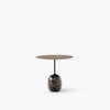 Lato Side Table - LN9 - Warm black & Emparador marble Walnut Top