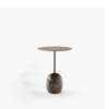 Lato Side Table - LN8 - Warm black & Emparador marble Walnut Top
