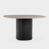 Ovata Dining Table Black Stained Base