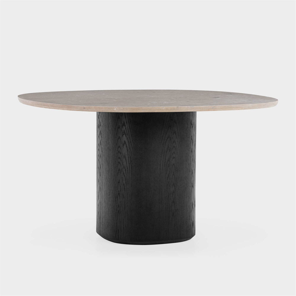 Ovata Dining Table Black Stained Base