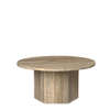 Epic Coffee Table - Round 80 - Taupe Travertine