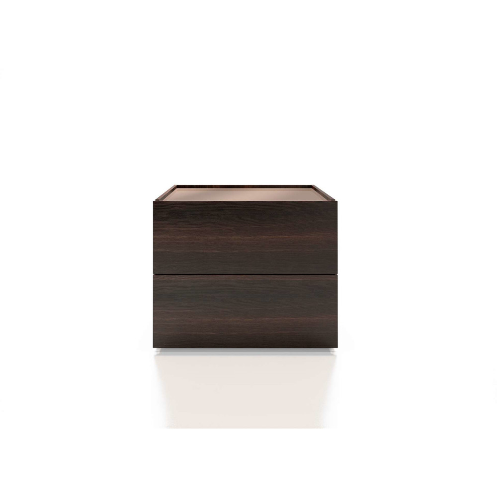 atlante nightstand - burnt oak  bronze mirror