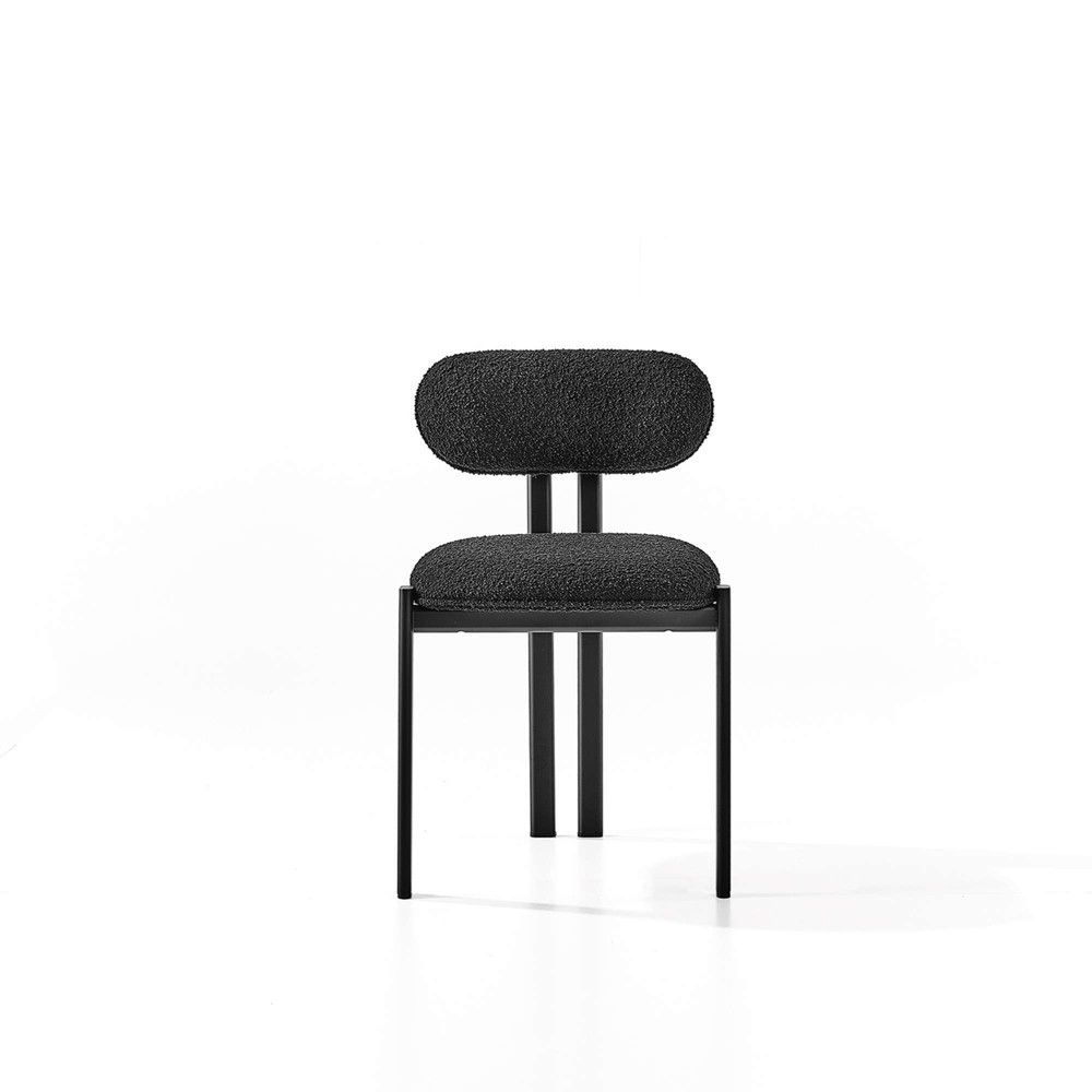 Bay Dining Chair - Metal Base Black Matt 