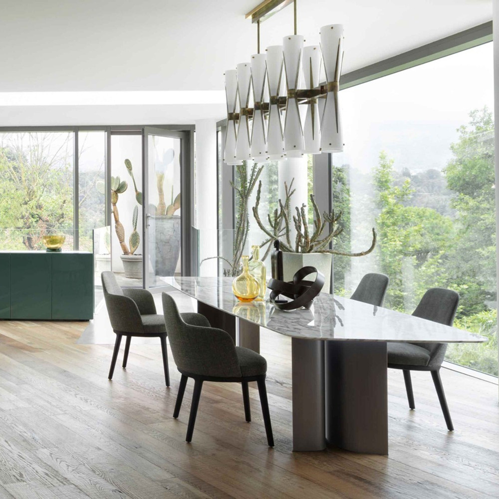 Gullwing Dining Table - Gres Calacatta Gold - Fumo 906 240 cm/95"