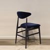 Gent Dining Chair - Gubi Velvet 420 - Black Stained Ash