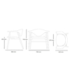 Diagram - Masculo Dining Chair - Fully Upholstered Wood Base