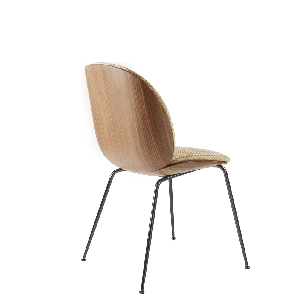 Upholstered Conic Base - American Walnut Shell